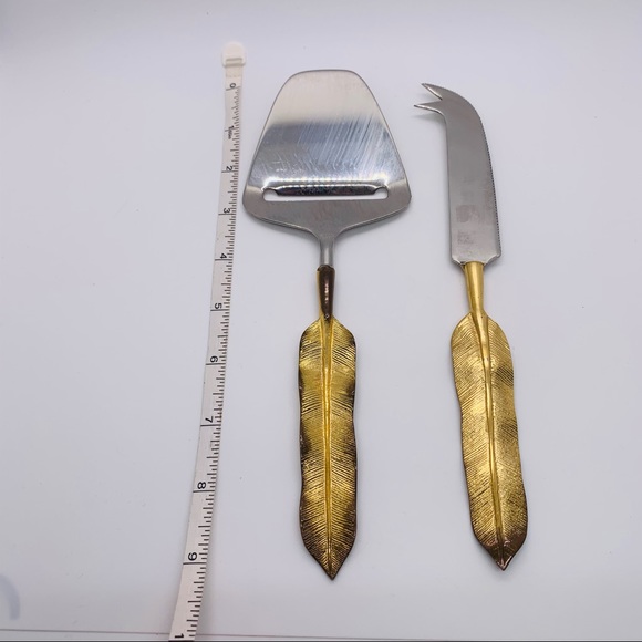 NWOT Gold Plated Cheese Knife Set - Picture 5 of 5